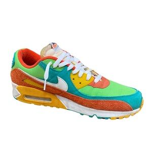Nike Air Max 90 SE Running Club Shoes in Roma Green & Orange Sail Men’s Size 13